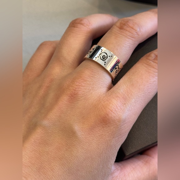 GUCCI Ghost Ring w. Box (Size 6) - Picture 1 of 5